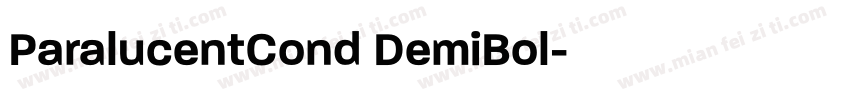 ParalucentCond DemiBol字体转换